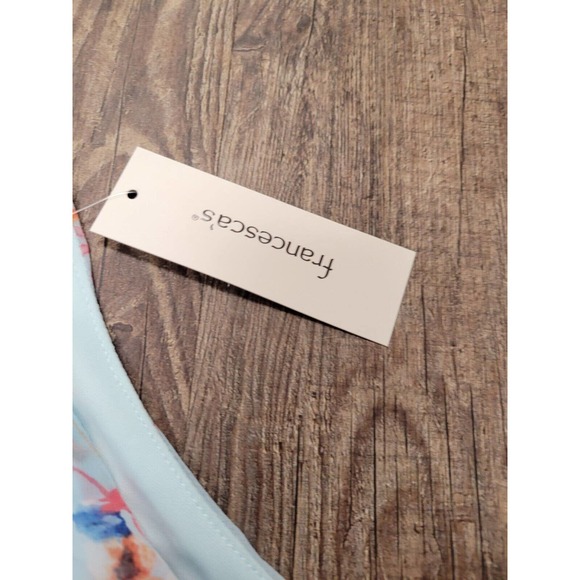 Francesca's Collections Floral Blue Romper - Picture 3 of 7